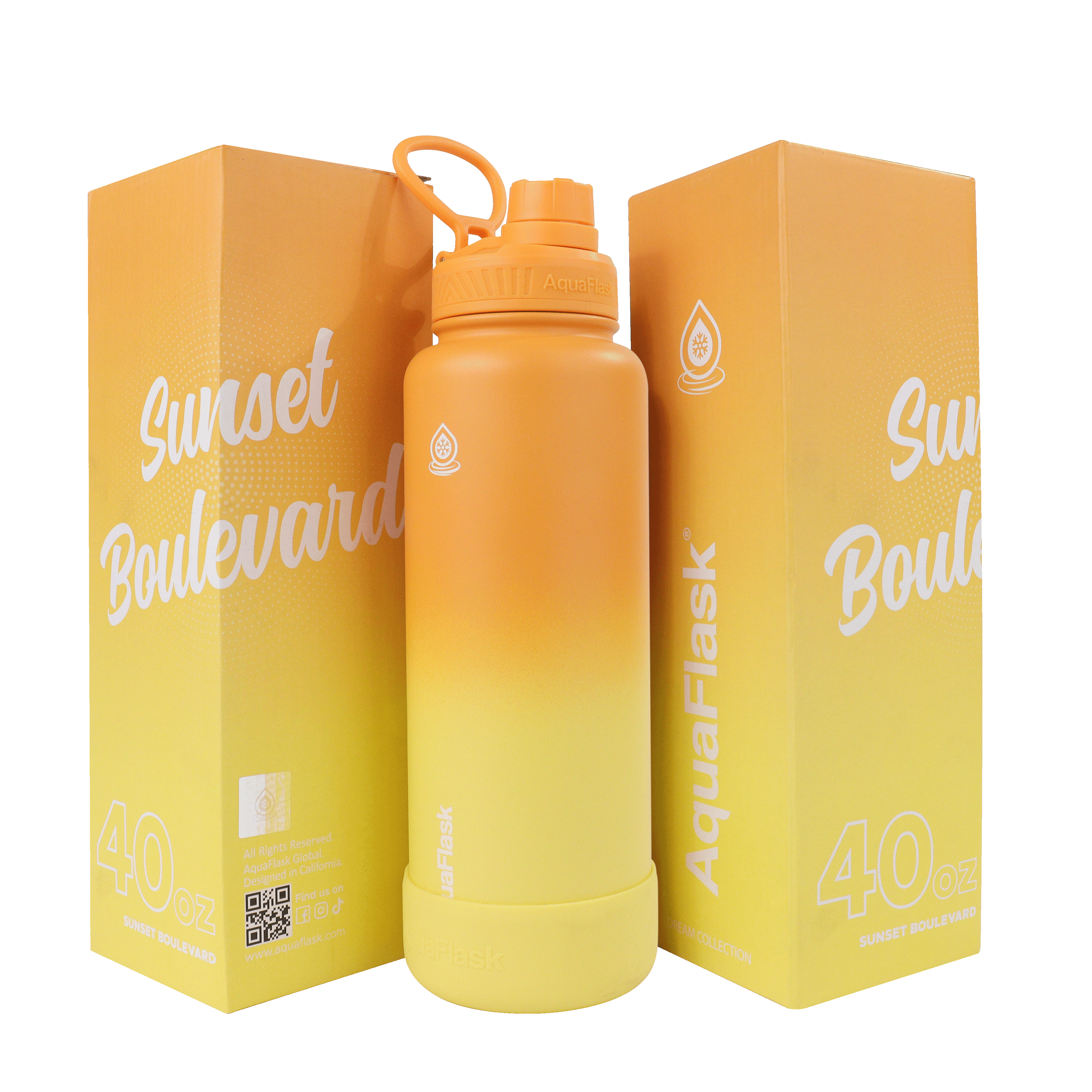 Aoibox 40 oz. Dreamy Field Stainless Steel Insulated Water Bottle (Set of 1)